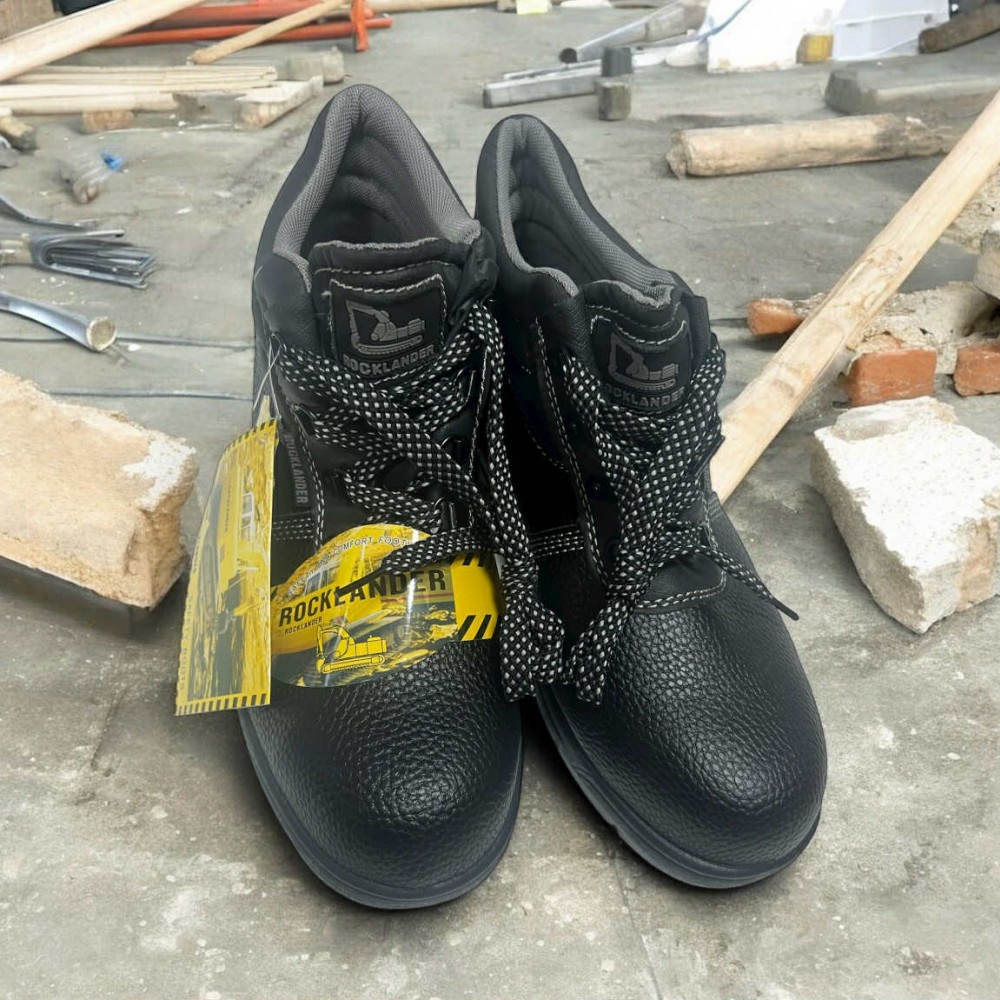 Δερμάτινα Μποτάκια Ασφαλείας Μαύρα W-S603