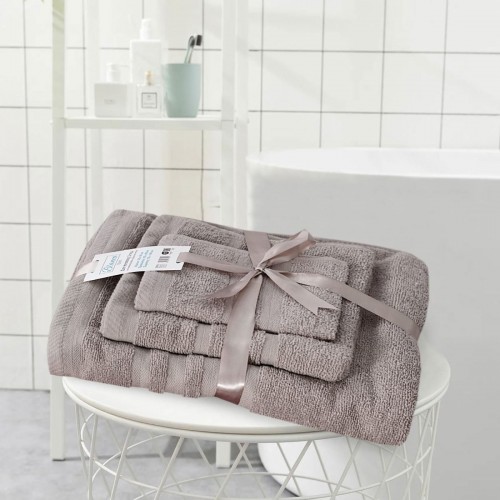 Σετ Πετσέτες Μπάνιου 3τμχ 100%  Light beige COTTON 500gr/m² psts-1125