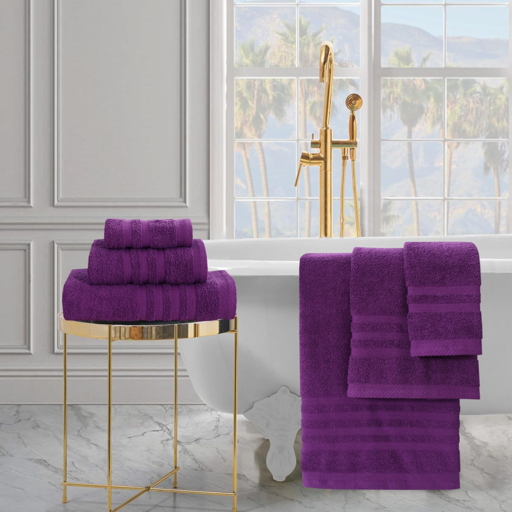 Σετ Πετσέτες Μπάνιου 3τμχ 100% purpleCOTTON 500gr/m² psts-1128