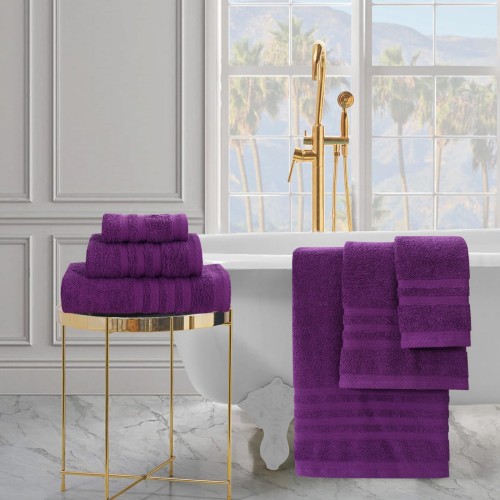 Σετ Πετσέτες Μπάνιου 3τμχ 100% purpleCOTTON 500gr/m² psts-1128